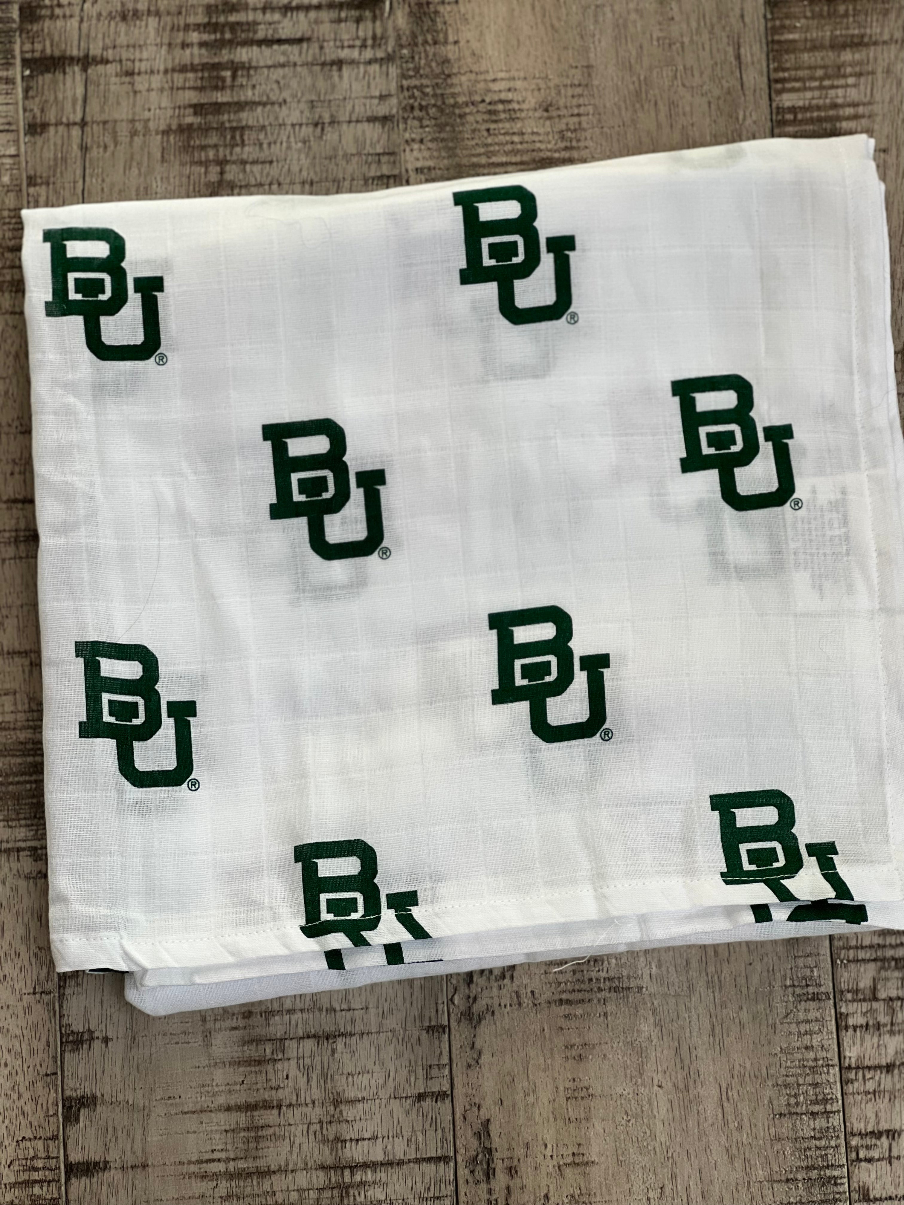 Baylor University Muslin Swaddle Blanket – Soft Breathable 47x47 Baby Blanket – Officially Licensed Baylor Bears Newborn Gift