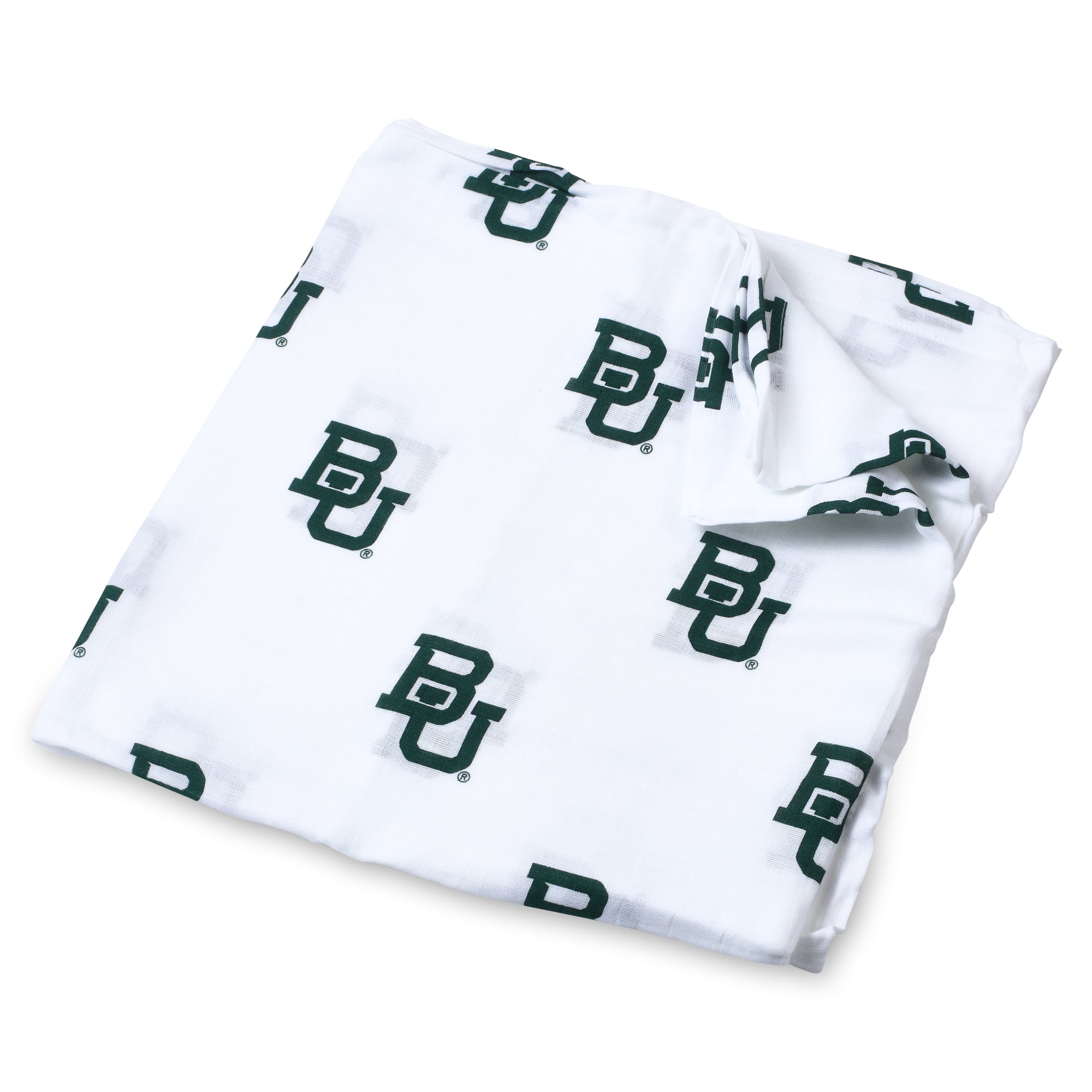 Baylor University Muslin Swaddle Blanket – Soft Breathable 47x47 Baby Blanket – Officially Licensed Baylor Bears Newborn Gift